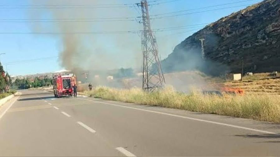 Ankara'da tarım arazisinde yangın