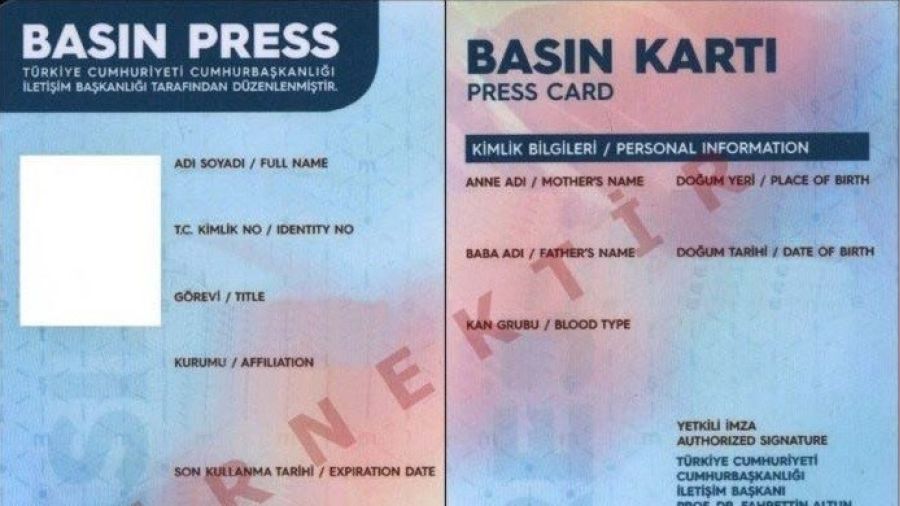 Basın kartları resmi kimlik kartı olarak kullanılabilecek