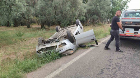 Bursa'da otomobil takla attı: 1 ölü, 2 yaralı