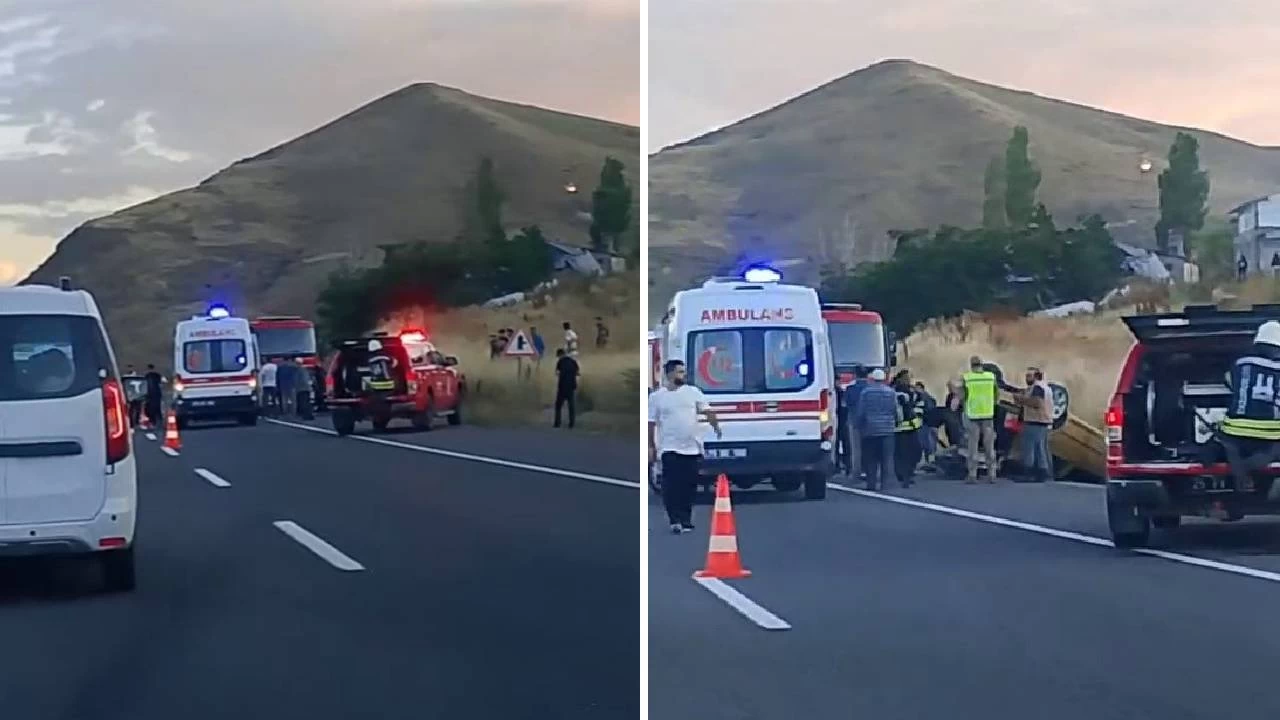 Erzurum'da otomobil takla att�: 1 �l�, 1 yaral�