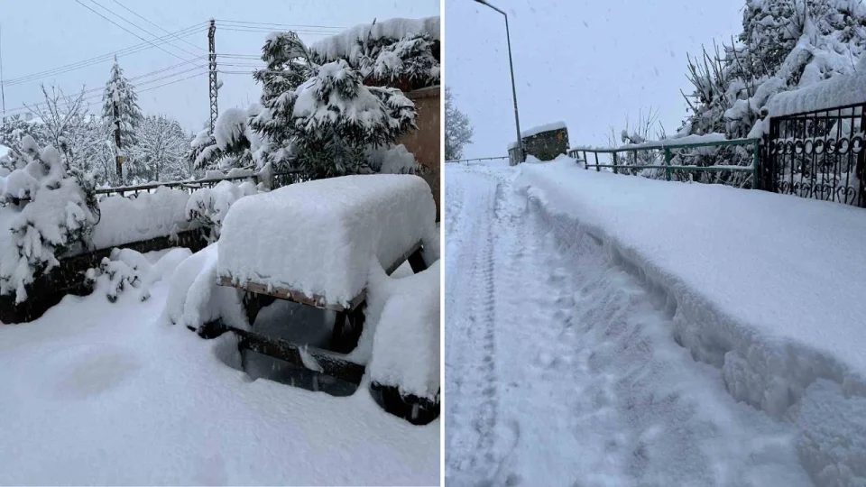 Karab�k'te k�ylerde kar kal�nl��� 1.5 metreyi a�t�