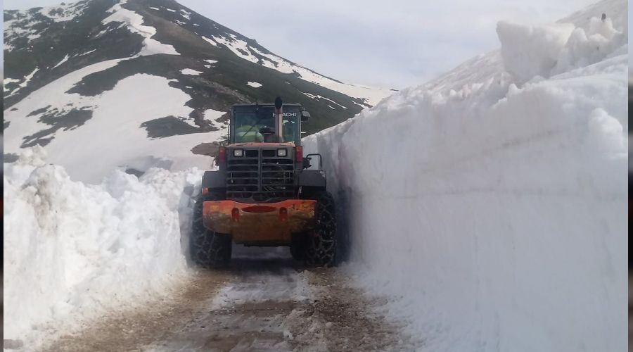 Rize yaylalar�nda kar m�cadelesi