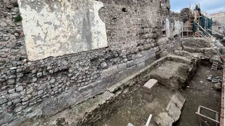 Trabzon'da zeminin 8 metre alt�ndan 'dere liman�' ��kt�